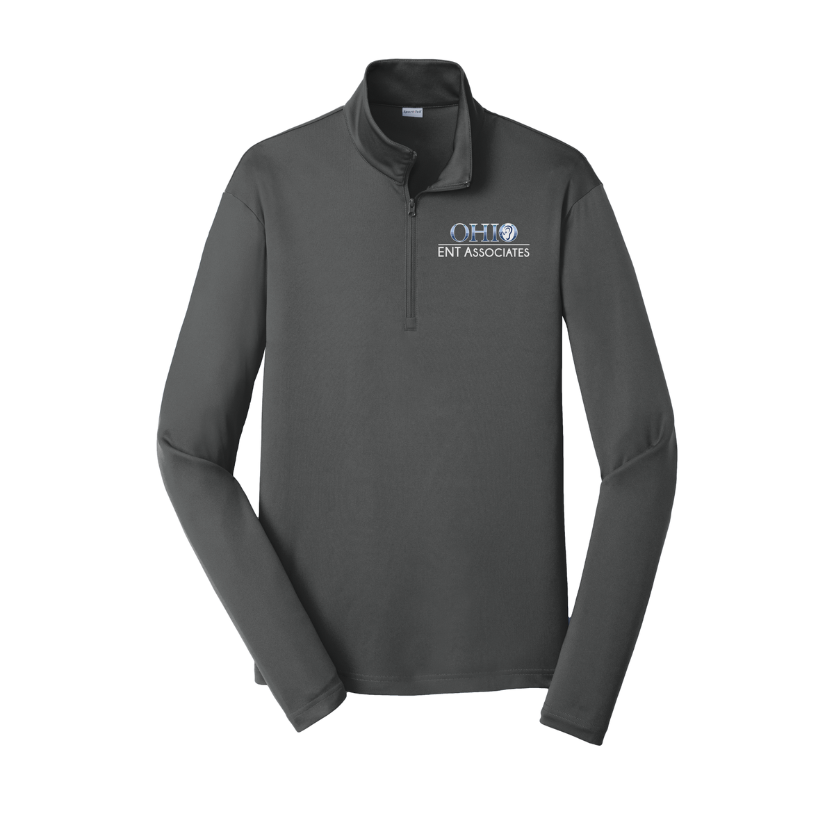 ohioentaudiology-lightweight-quarter-zip-dtf-leftchest-ST357-irongrey-flat-front