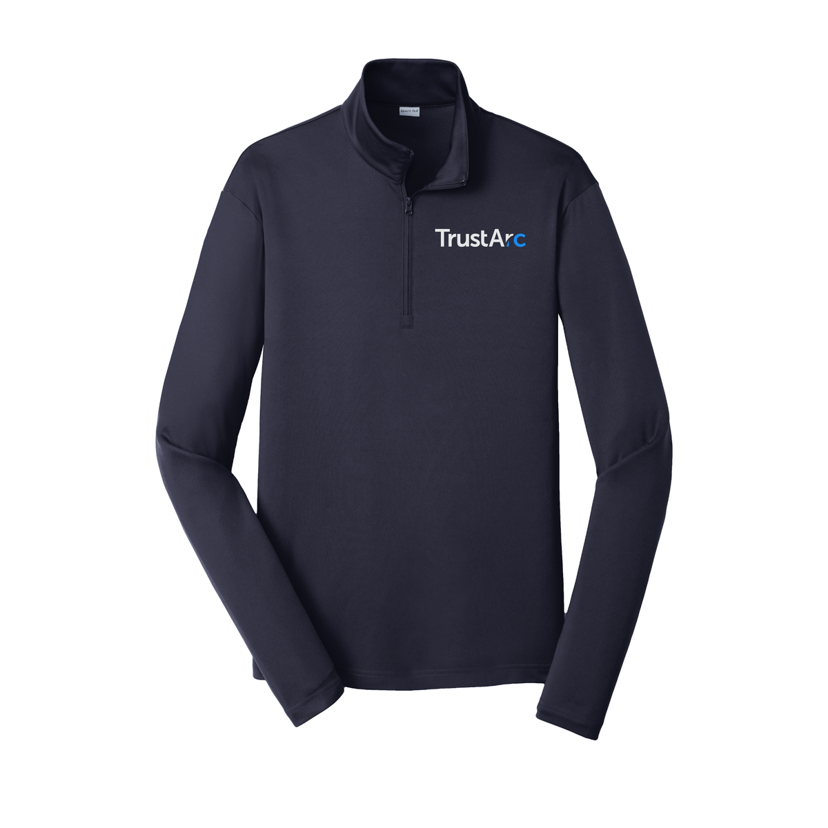 trustarc-lightweight-quarter-zip-dtf-leftchest-ST357-truenavy-flat-front