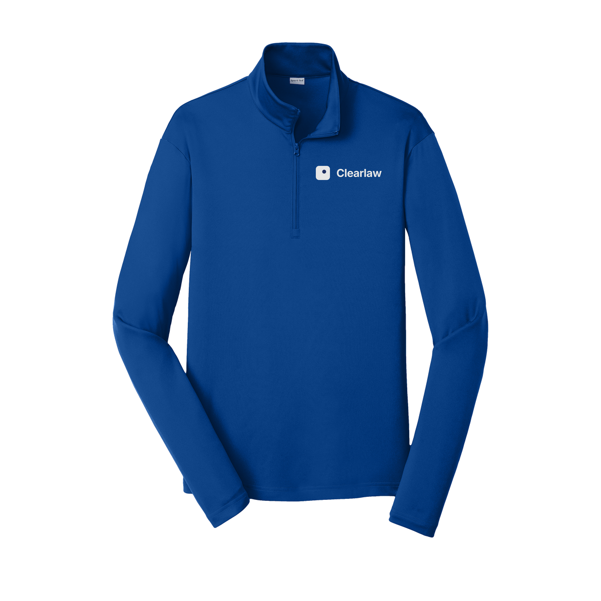 clearlaw-lightweight-quarter-zip-dtf-leftchest-ST357-trueroyal-flat-front