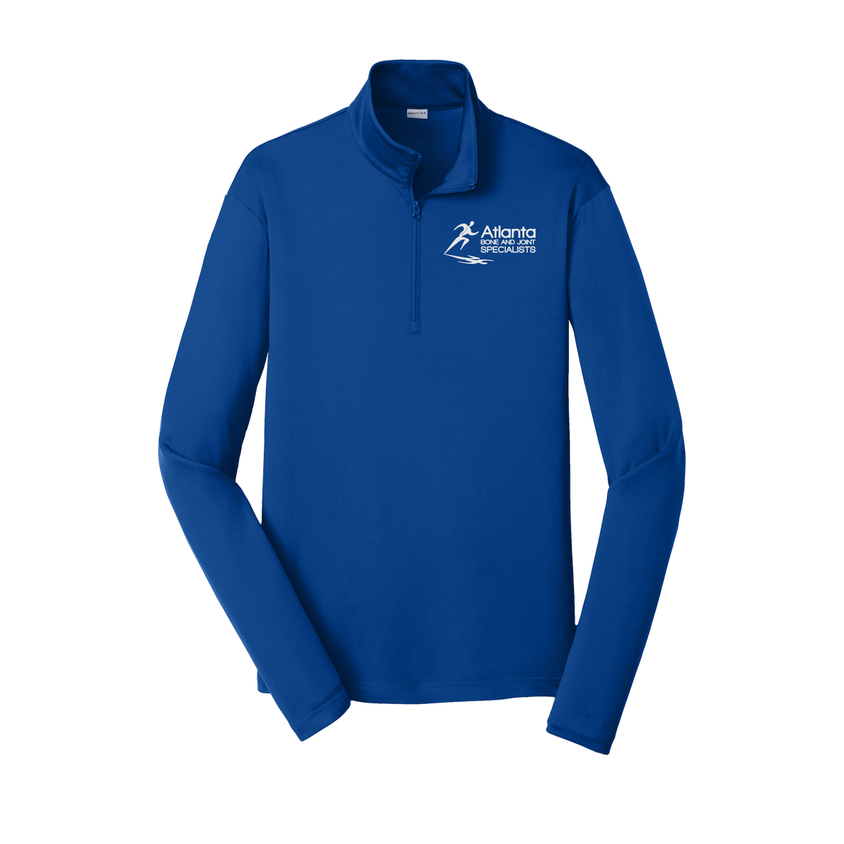 atlantaboneandjoint-lightweight-quarter-zip-dtf-leftchest-ST357-trueroyal-flat-front