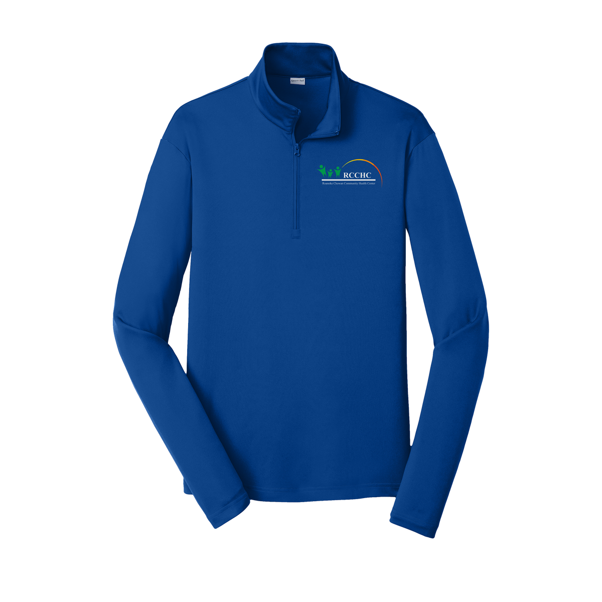 rcchc-lightweight-quarter-zip-dtf-leftchest-ST357-trueroyal-flat-front