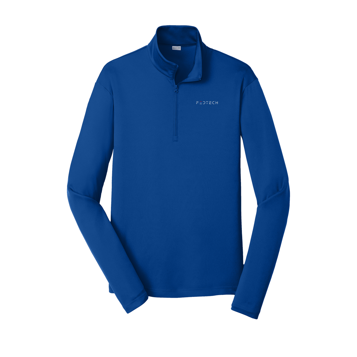 fedtech-lightweight-quarter-zip-dtf-leftchest-ST357-trueroyal-flat-front