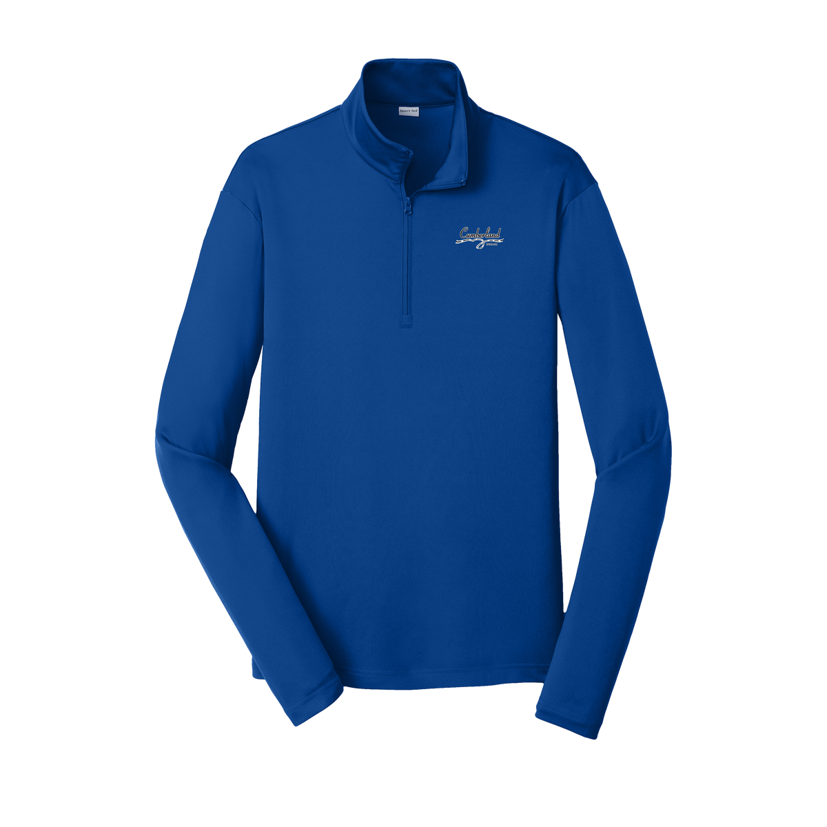 cumberland-lightweight-quarter-zip-dtf-leftchest-ST357-trueroyal-flat-front