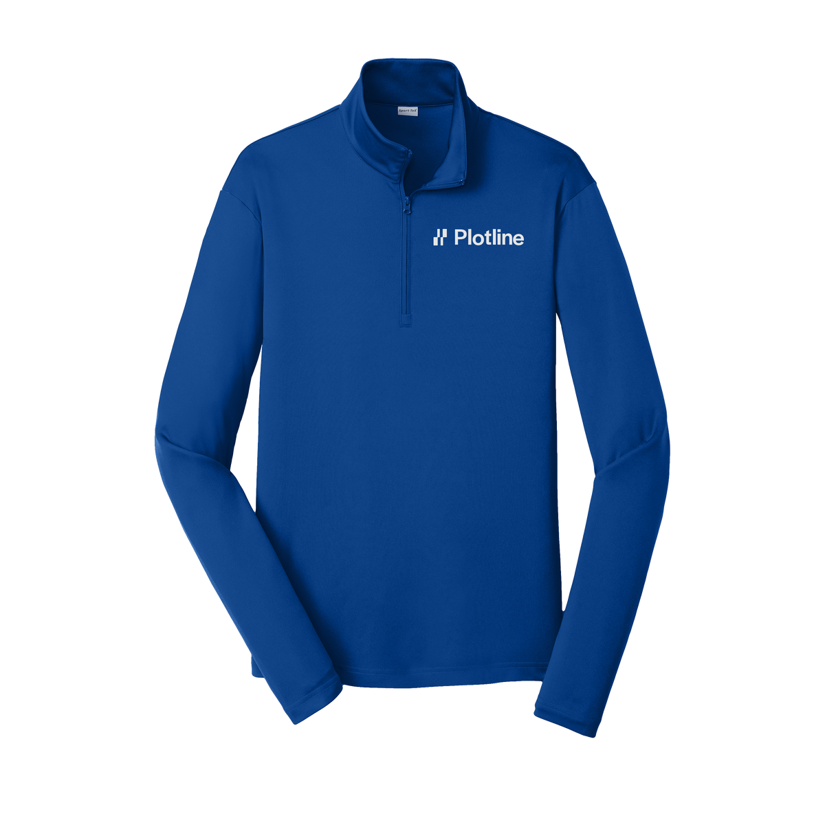 plotline-lightweight-quarter-zip-dtf-leftchest-ST357-trueroyal-flat-front