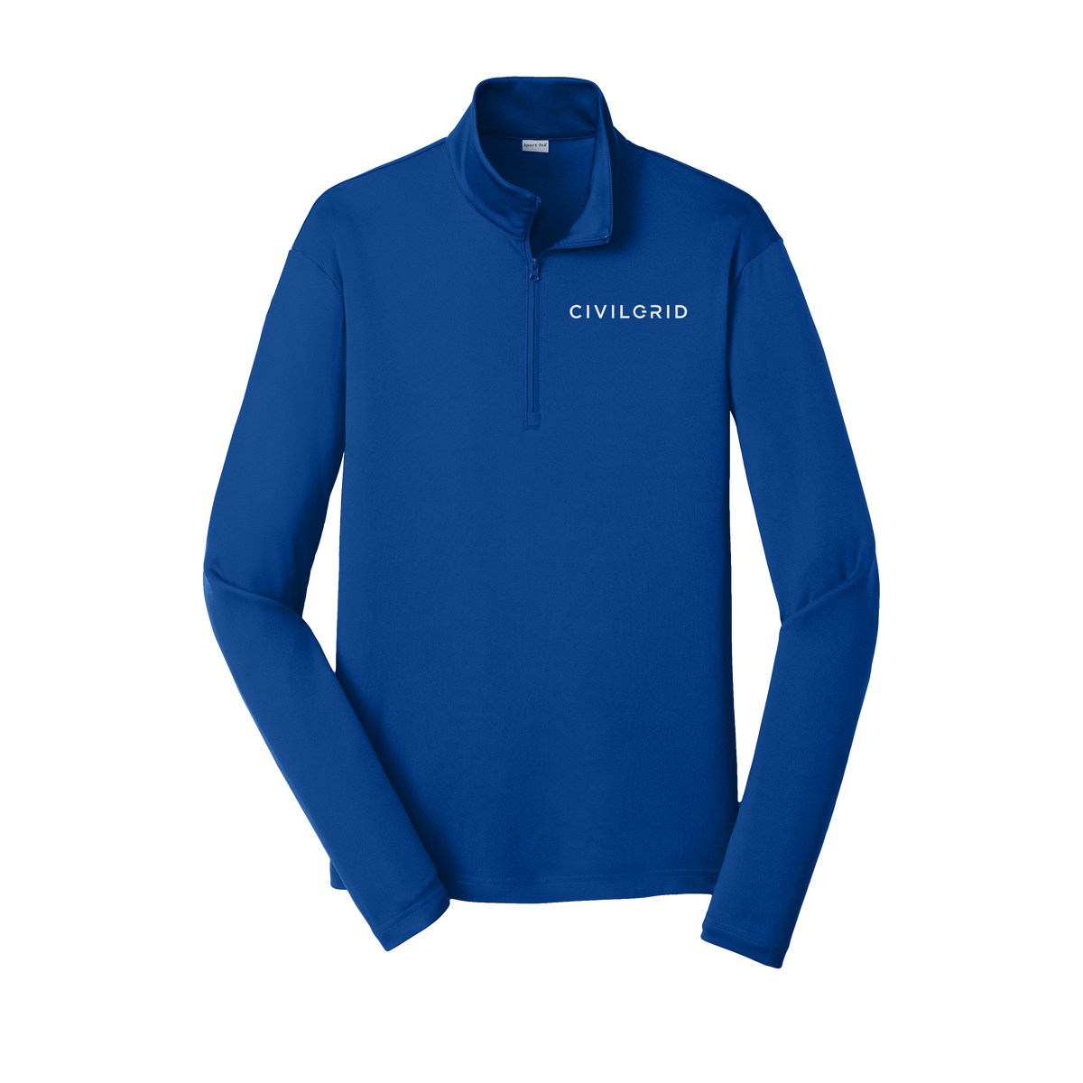 civilgrid-lightweight-quarter-zip-dtf-leftchest-ST357-trueroyal-flat-front