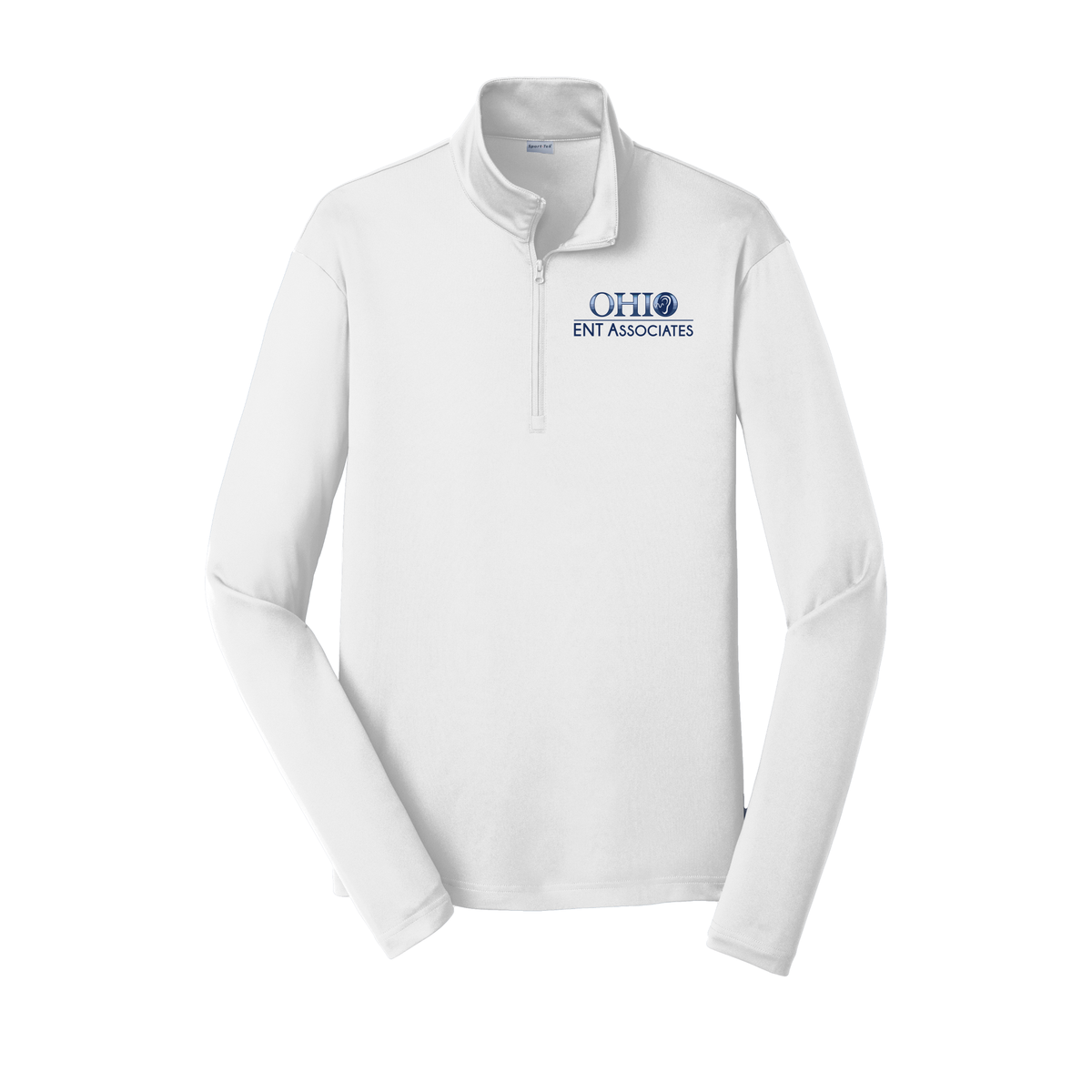 ohioentaudiology-lightweight-quarter-zip-dtf-leftchest-ST357-white-flat-front