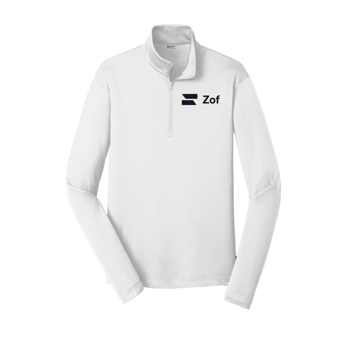 zof-lightweight-quarter-zip-dtf-leftchest-ST357-white-flat-front