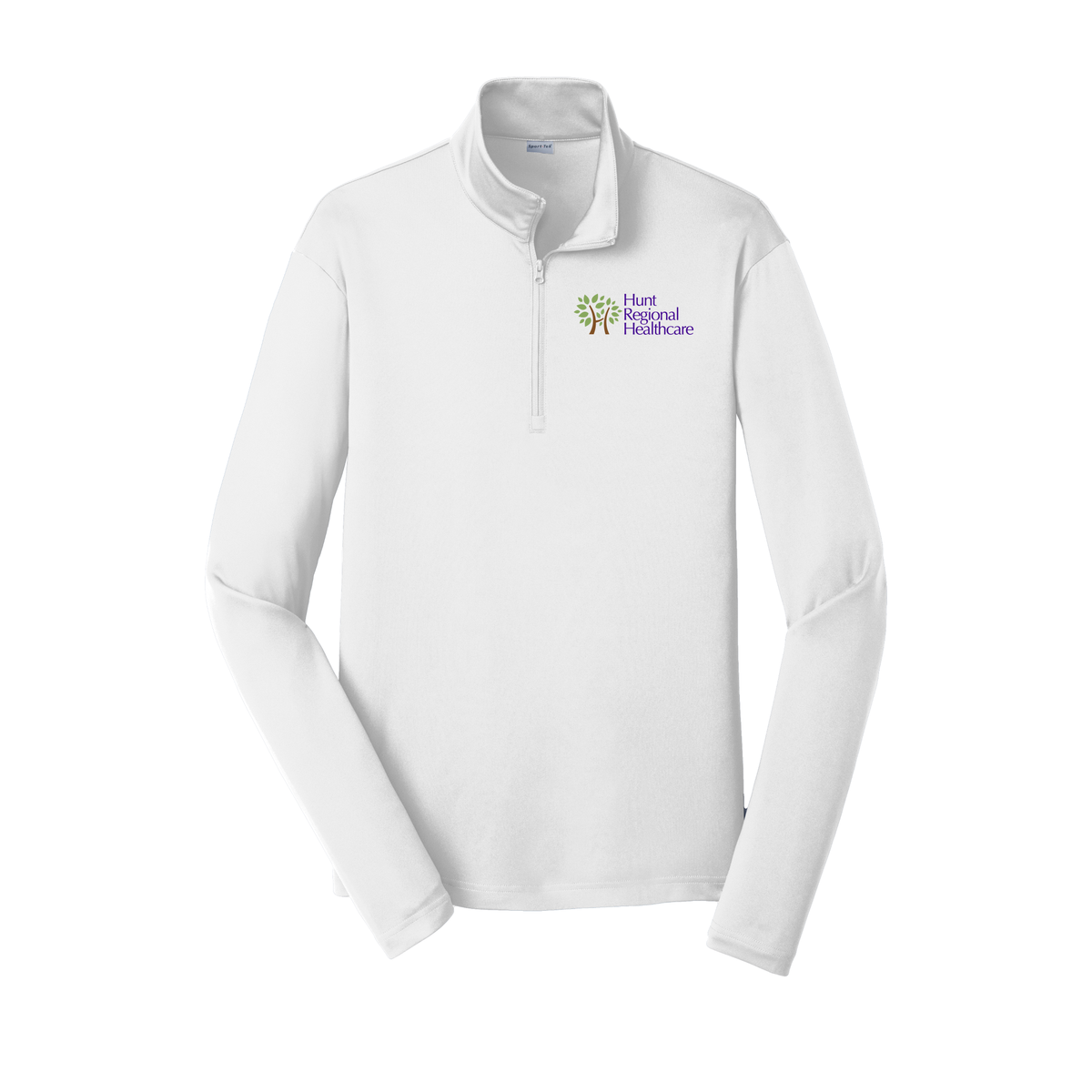 huntregional-lightweight-quarter-zip-dtf-leftchest-ST357-white-flat-front
