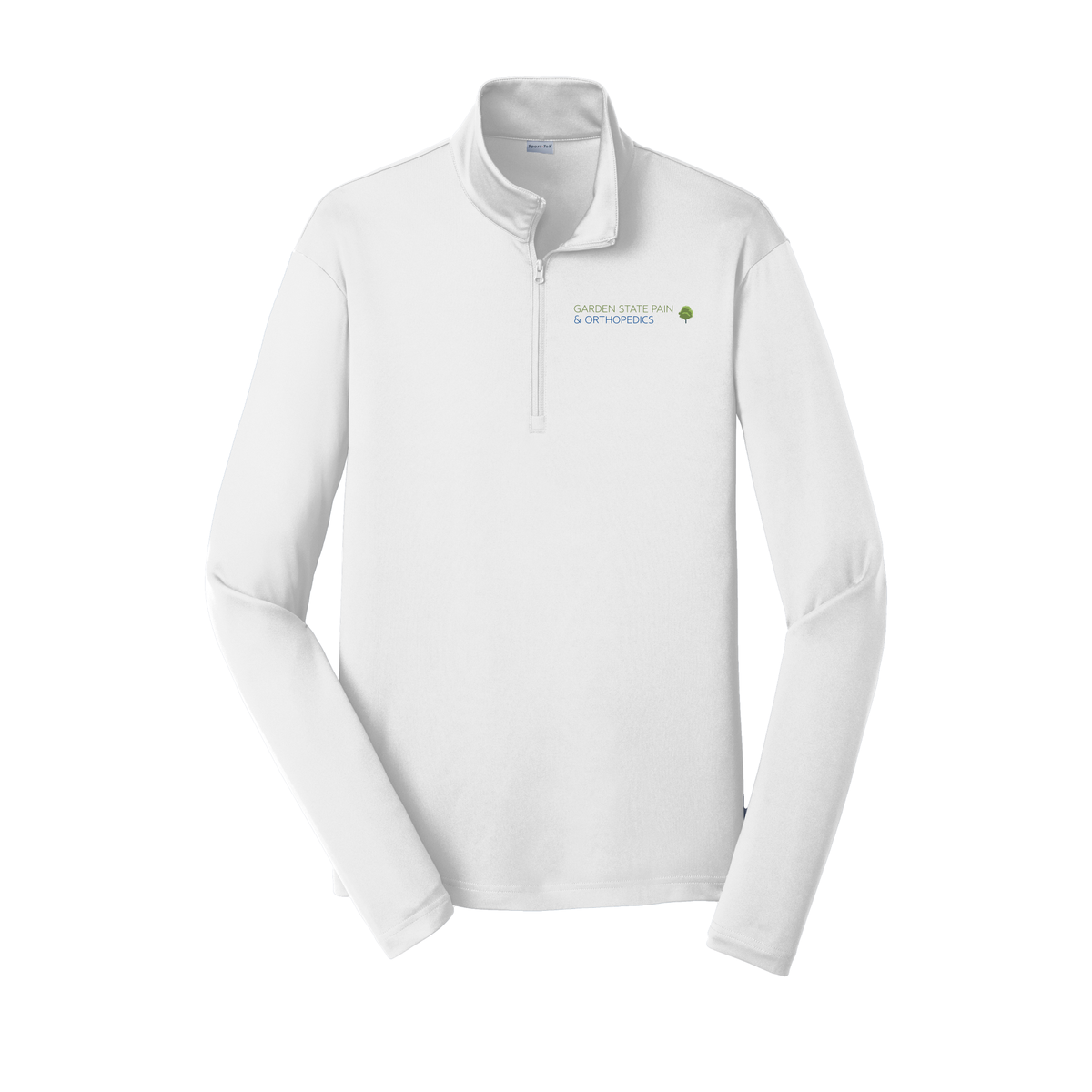 gardenstatepain-lightweight-quarter-zip-dtf-leftchest-ST357-white-flat-front