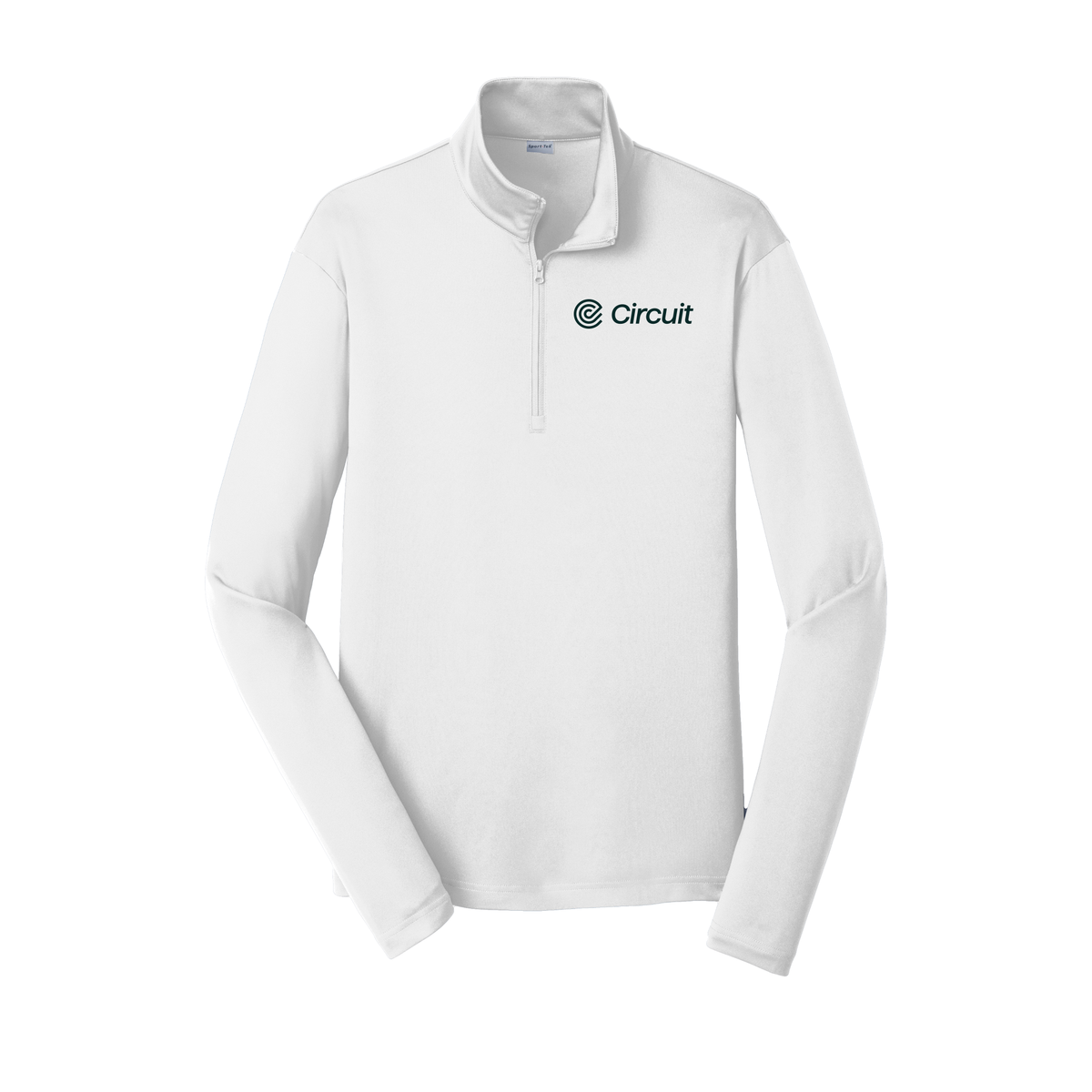 ridecircuit-lightweight-quarter-zip-dtf-leftchest-ST357-white-flat-front