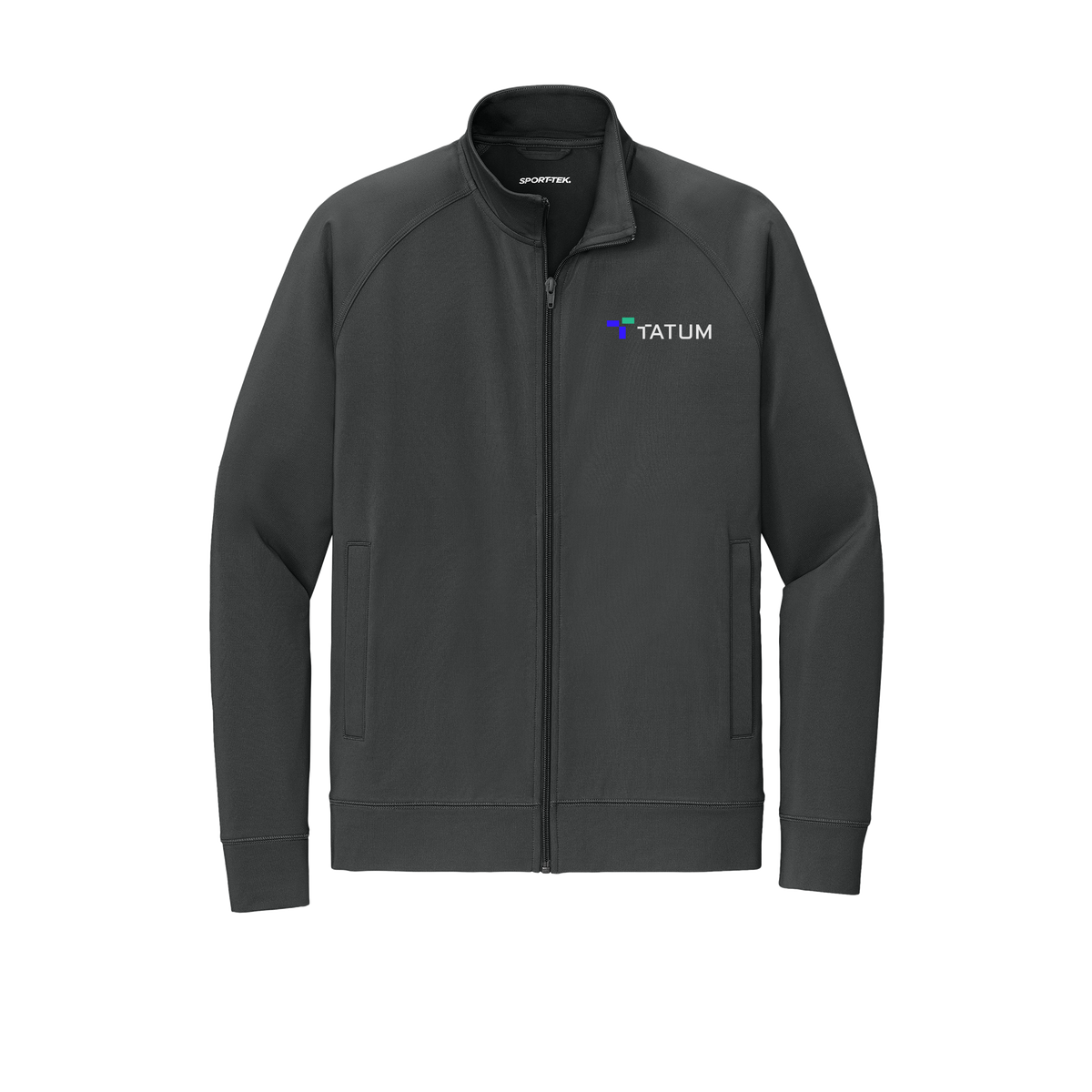 tatum-sport-tek-mens-cadet-jacket-embroidery-leftchest-ST857-charcoalgrey-flat-front