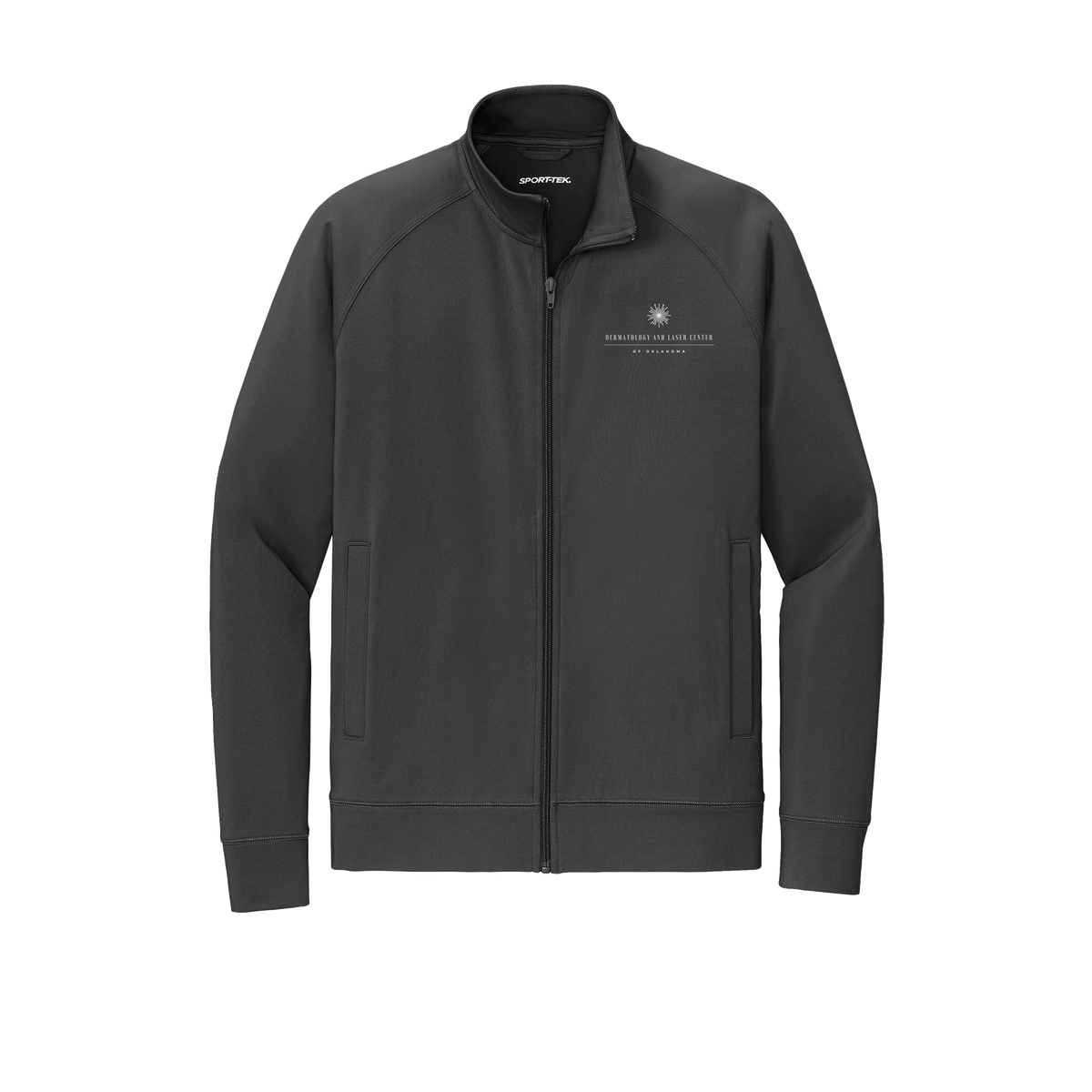 dermatologylaserok-sport-tek-mens-cadet-jacket-embroidery-leftchest-ST857-charcoalgrey-flat-front
