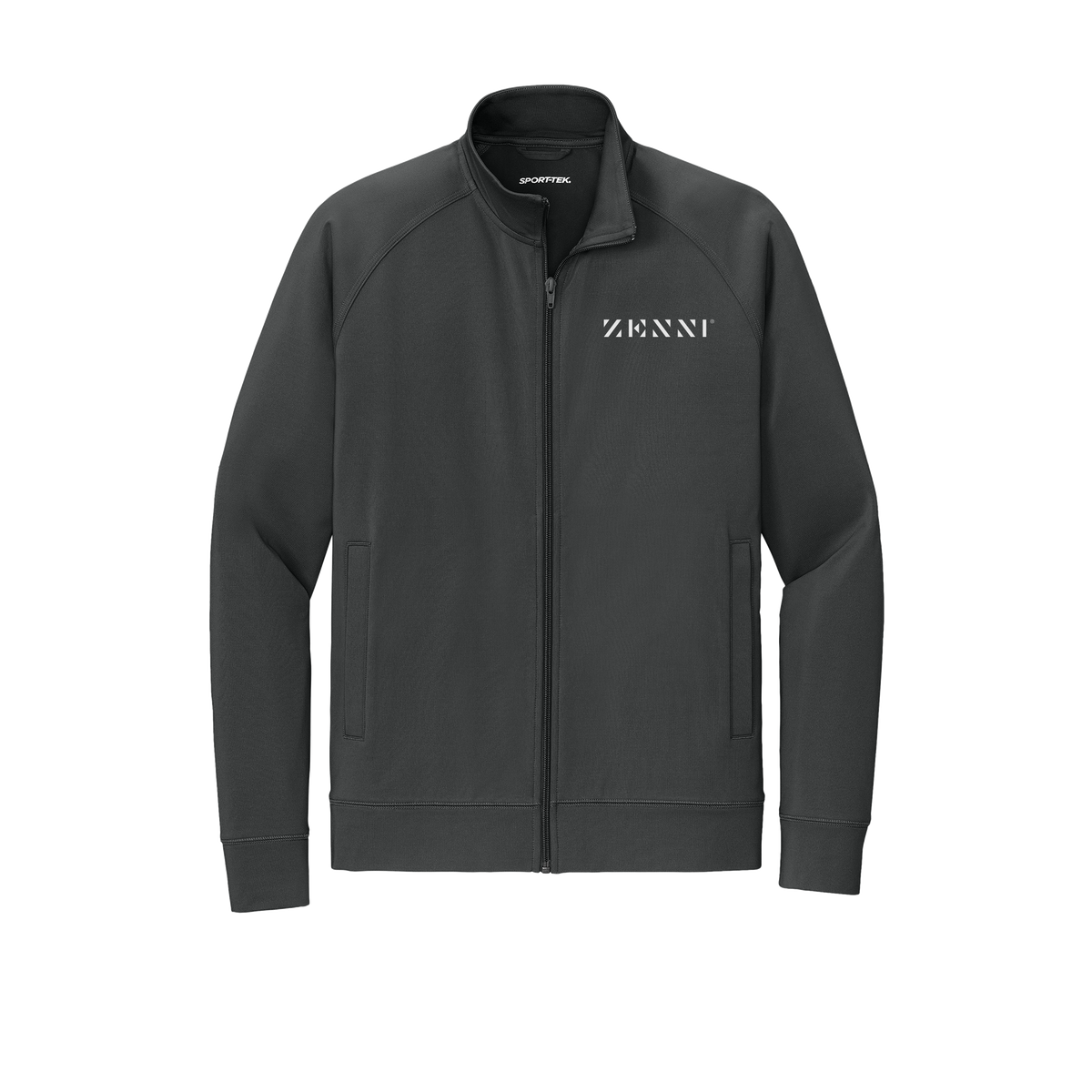 zennioptical-sport-tek-mens-cadet-jacket-embroidery-leftchest-ST857-charcoalgrey-flat-front