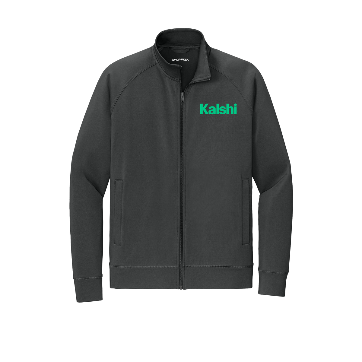 kalshi-sport-tek-mens-cadet-jacket-embroidery-leftchest-ST857-charcoalgrey-flat-front