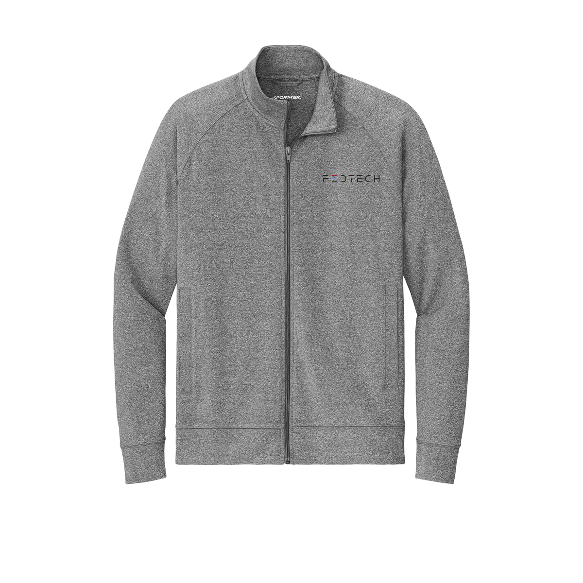 fedtech-sport-tek-mens-cadet-jacket-embroidery-leftchest-ST857-charcoalgreyheather-flat-front