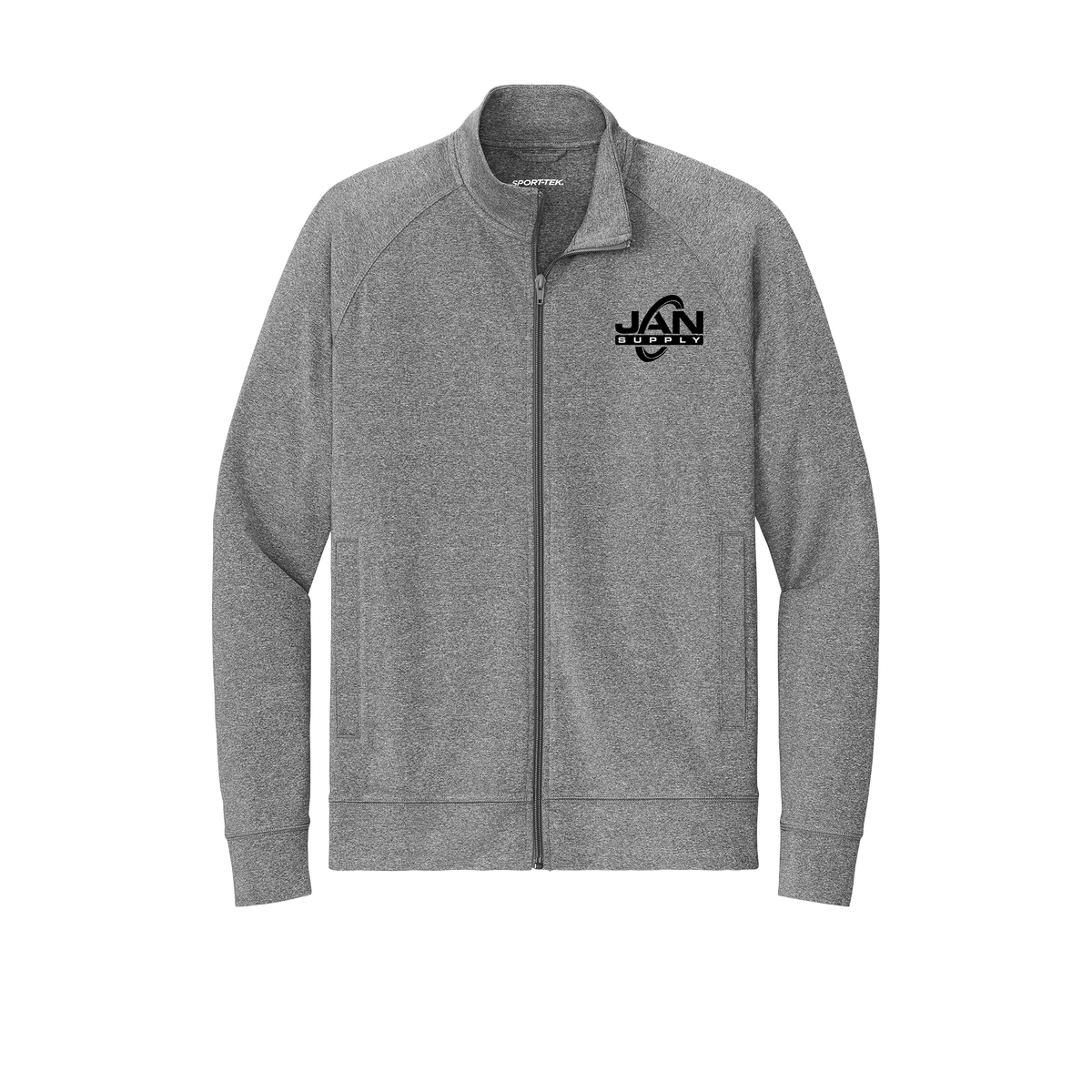 jan-pro-sport-tek-mens-cadet-jacket-embroidery-leftchest-ST857-charcoalgreyheather-flat-front