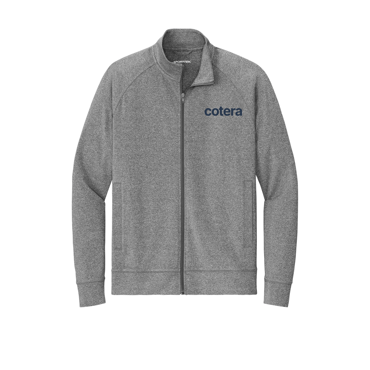 cotera-sport-tek-mens-cadet-jacket-embroidery-leftchest-ST857-charcoalgreyheather-flat-front