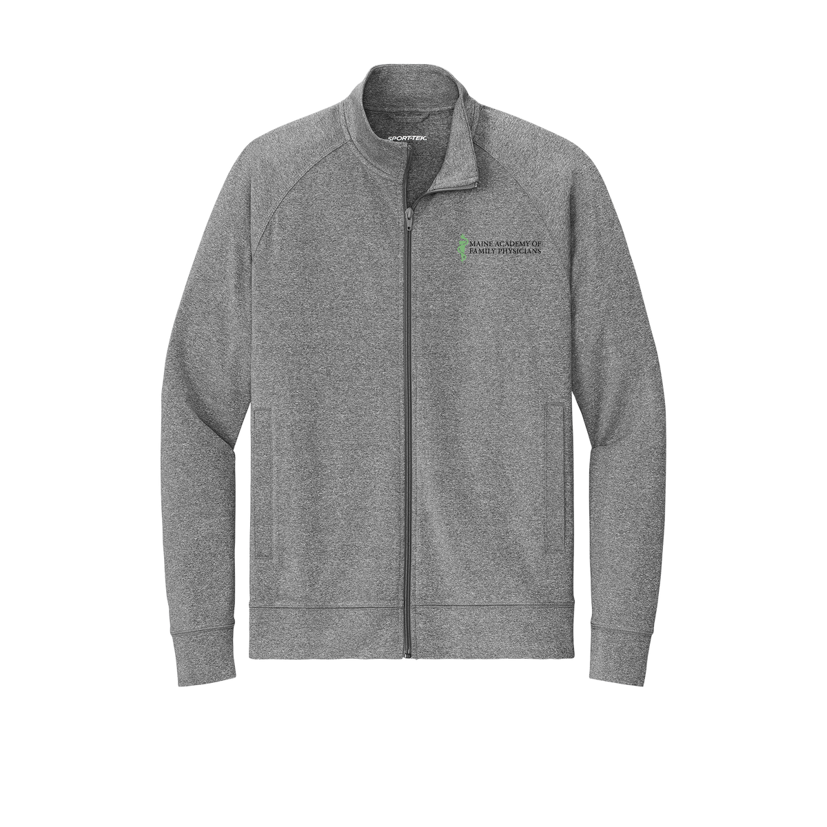 maineafp-sport-tek-mens-cadet-jacket-embroidery-leftchest-ST857-charcoalgreyheather-flat-front