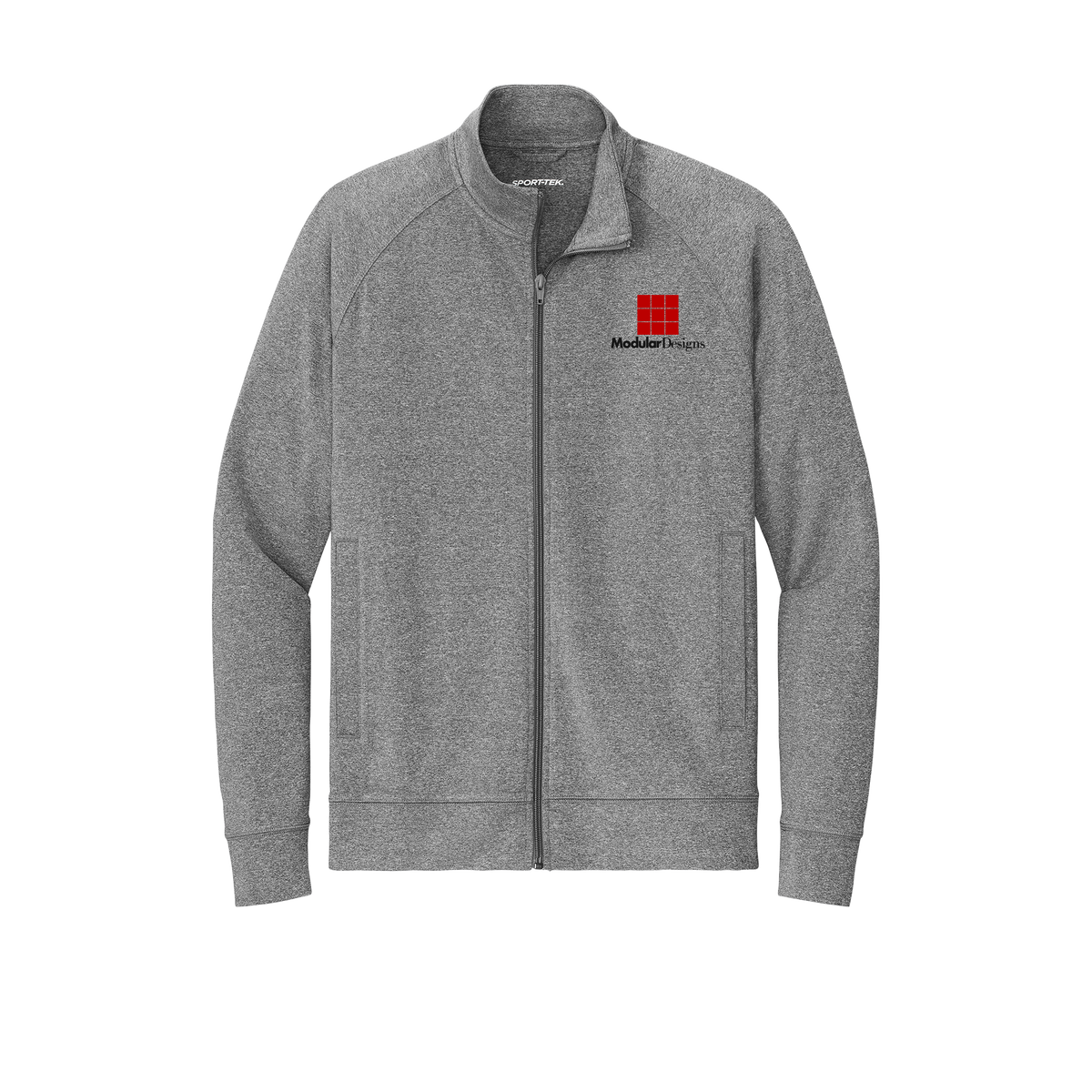 modulardesignsflooring-sport-tek-mens-cadet-jacket-embroidery-leftchest-ST857-charcoalgreyheather-flat-front