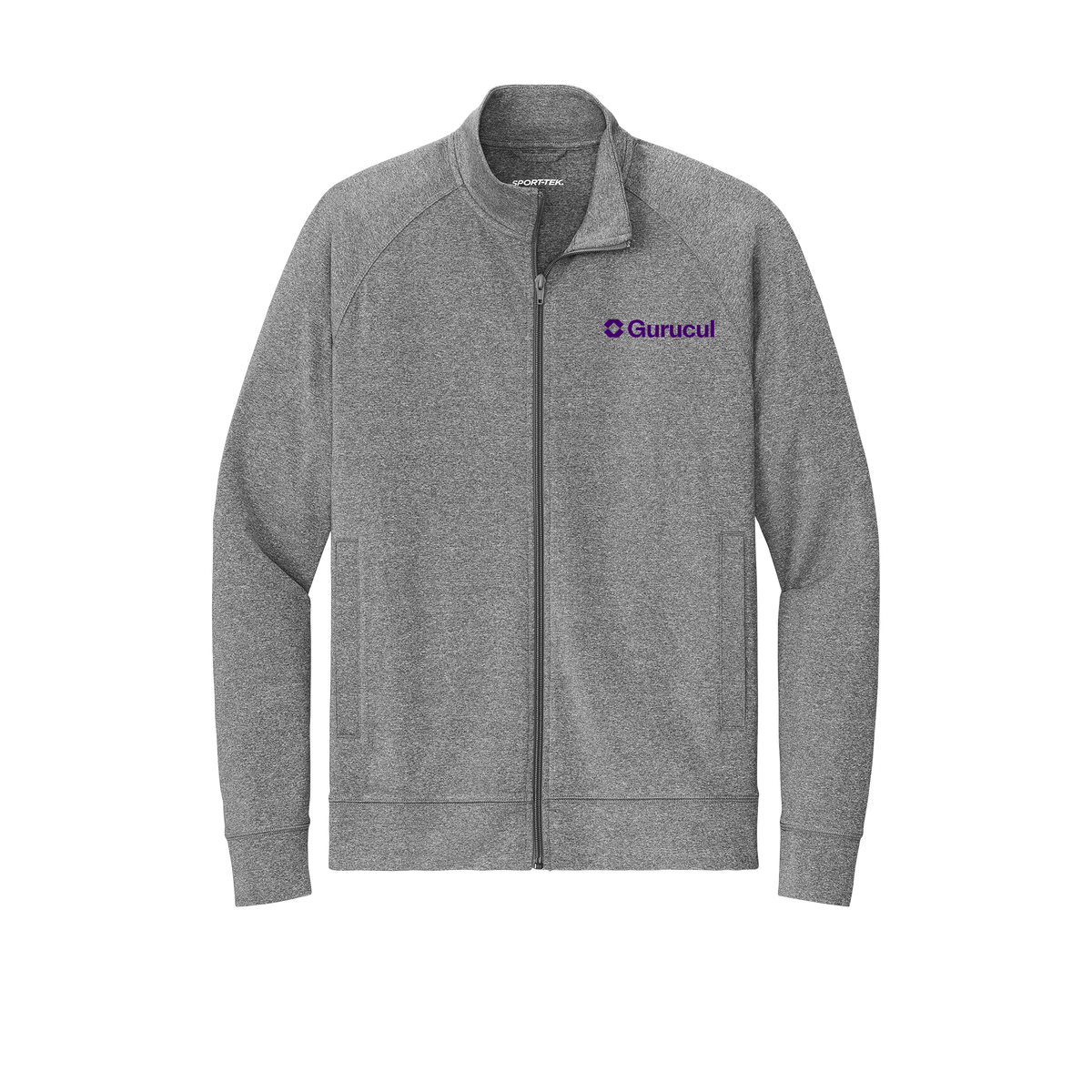 gurucul-sport-tek-mens-cadet-jacket-embroidery-leftchest-ST857-charcoalgreyheather-flat-front