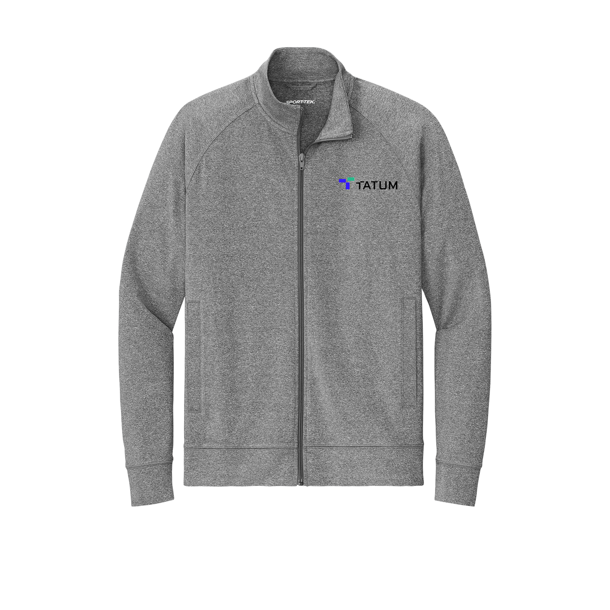 tatum-sport-tek-mens-cadet-jacket-embroidery-leftchest-ST857-charcoalgreyheather-flat-front