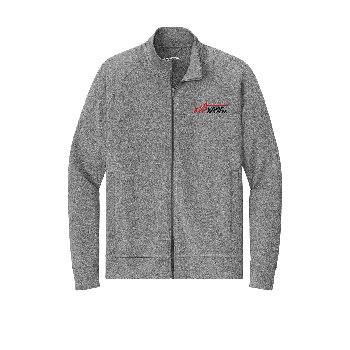 kvpenergy-sport-tek-mens-cadet-jacket-embroidery-leftchest-ST857-charcoalgreyheather-flat-front