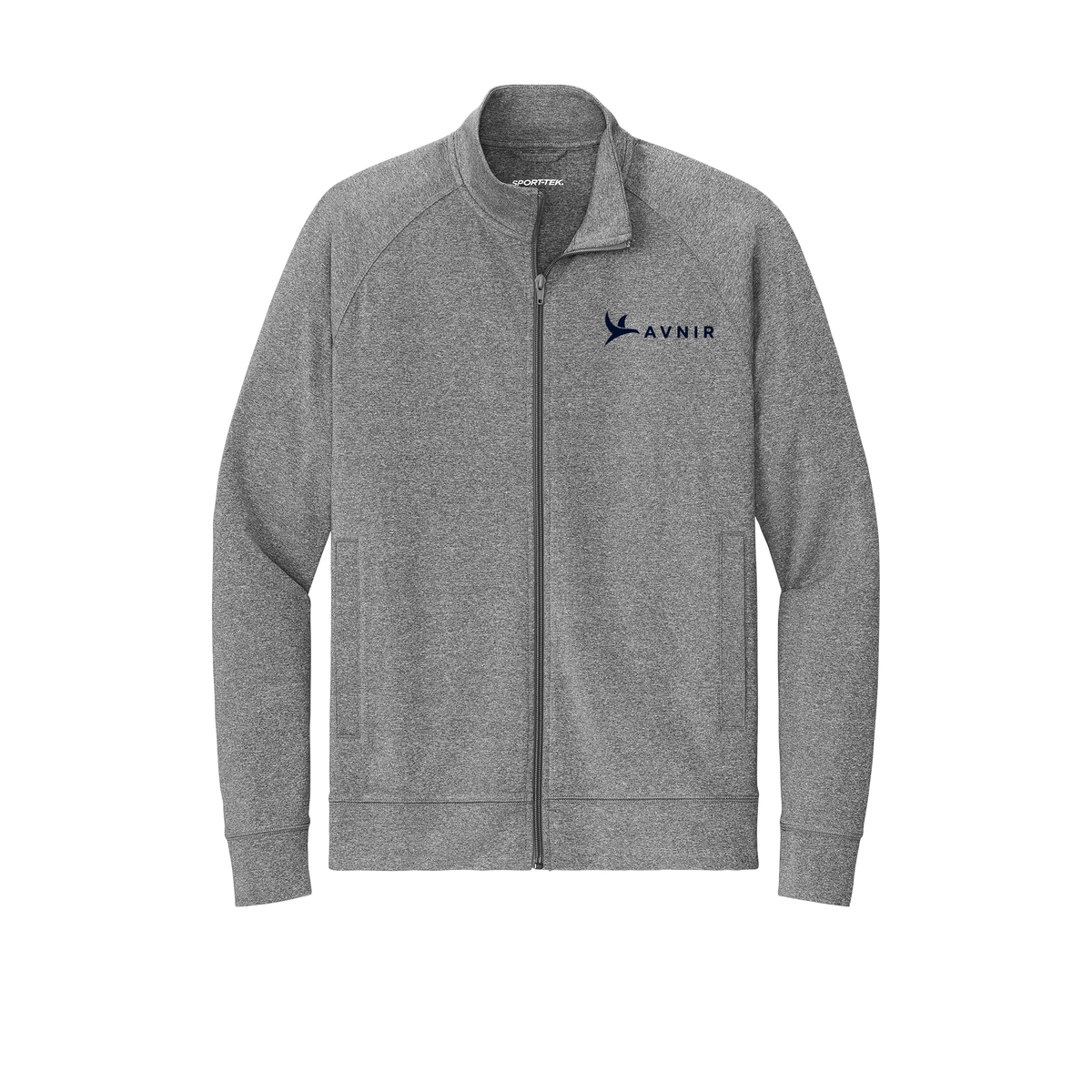 avnir-sport-tek-mens-cadet-jacket-embroidery-leftchest-ST857-charcoalgreyheather-flat-front