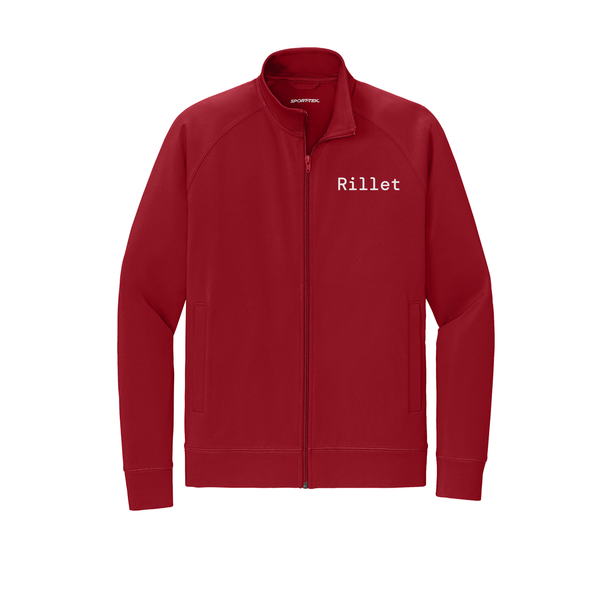 rillet-sport-tek-mens-cadet-jacket-embroidery-leftchest-ST857-deepred-flat-front