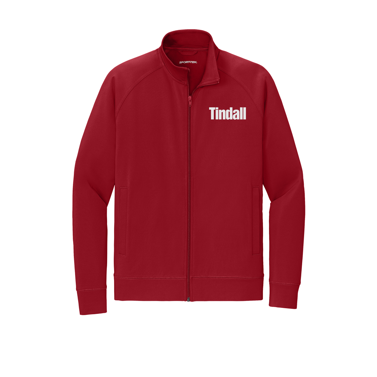 tindallcorp-sport-tek-mens-cadet-jacket-embroidery-leftchest-ST857-deepred-flat-front