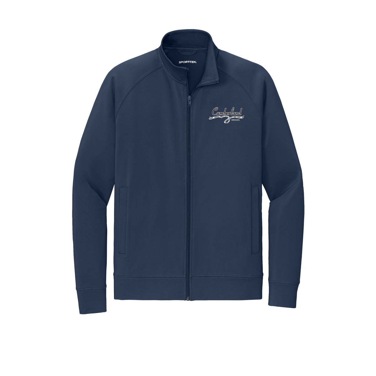 cumberland-sport-tek-mens-cadet-jacket-embroidery-leftchest-ST857-truenavy-flat-front