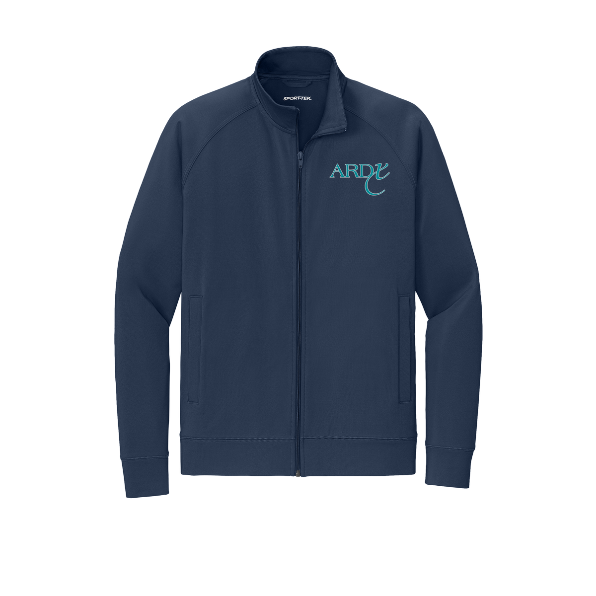 ardx-sport-tek-mens-cadet-jacket-embroidery-leftchest-ST857-truenavy-flat-front