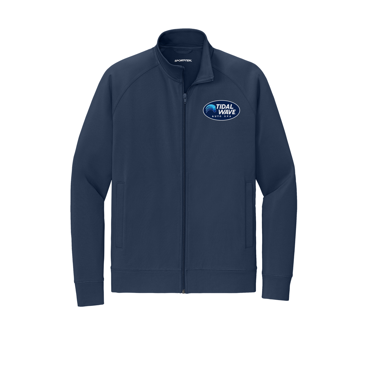 tidalwaveautospa-sport-tek-mens-cadet-jacket-embroidery-leftchest-ST857-truenavy-flat-front