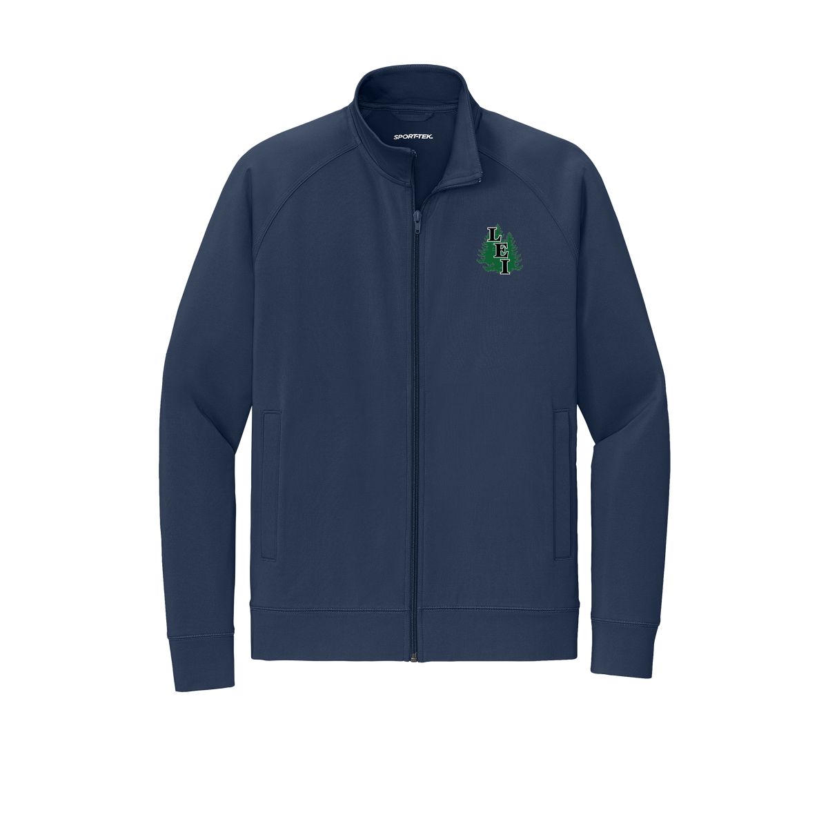 leisite-sport-tek-mens-cadet-jacket-embroidery-leftchest-ST857-truenavy-flat-front