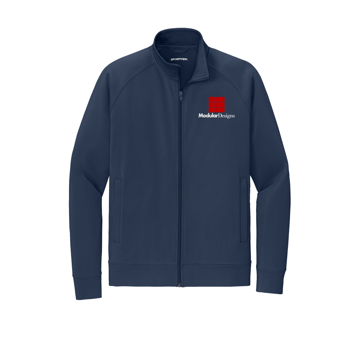 modulardesignsflooring-sport-tek-mens-cadet-jacket-embroidery-leftchest-ST857-truenavy-flat-front