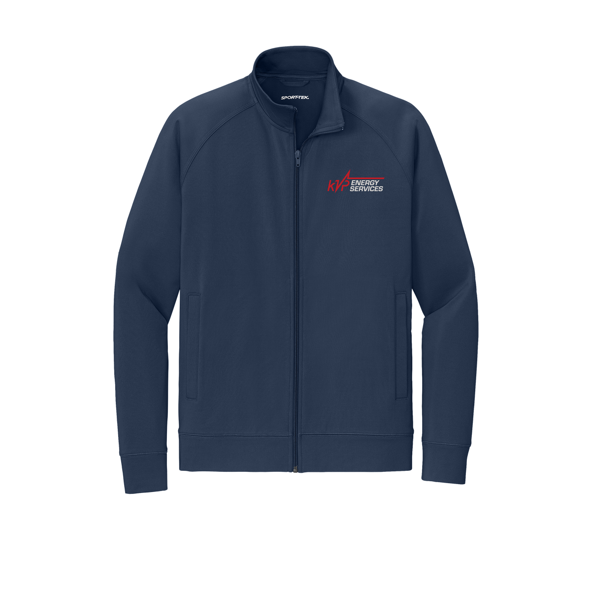 kvpenergy-sport-tek-mens-cadet-jacket-embroidery-leftchest-ST857-truenavy-flat-front