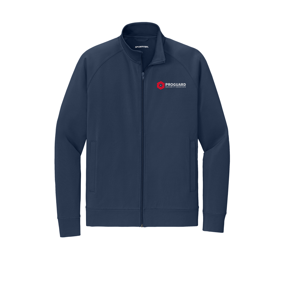 proguardsecurityservices-sport-tek-mens-cadet-jacket-embroidery-leftchest-ST857-truenavy-flat-front