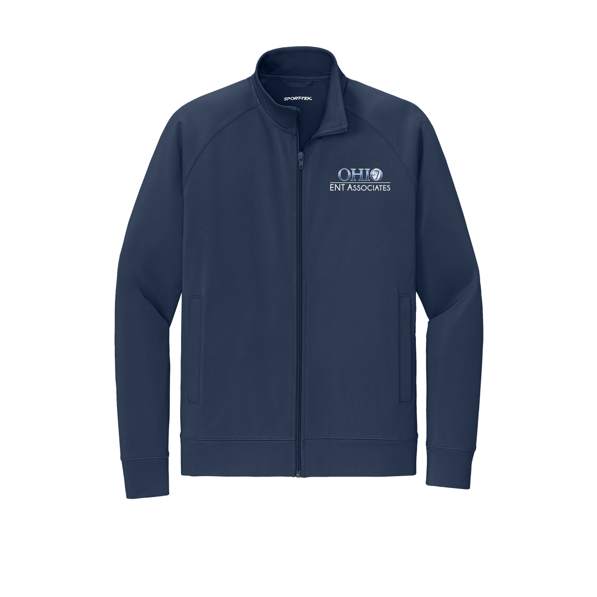ohioentaudiology-sport-tek-mens-cadet-jacket-embroidery-leftchest-ST857-truenavy-flat-front