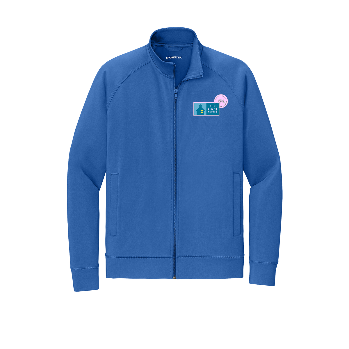 lhcampus-sport-tek-mens-cadet-jacket-embroidery-leftchest-ST857-trueroyal-flat-front