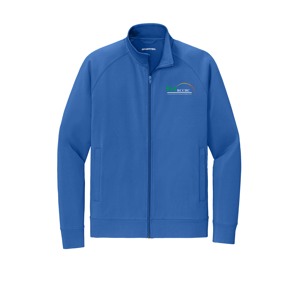 rcchc-sport-tek-mens-cadet-jacket-embroidery-leftchest-ST857-trueroyal-flat-front
