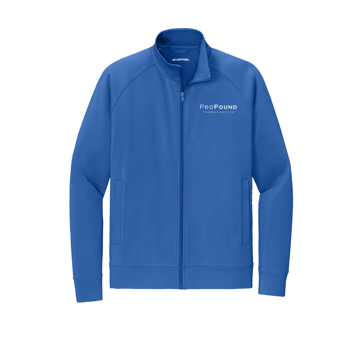 profoundtx-sport-tek-mens-cadet-jacket-embroidery-leftchest-ST857-trueroyal-flat-front