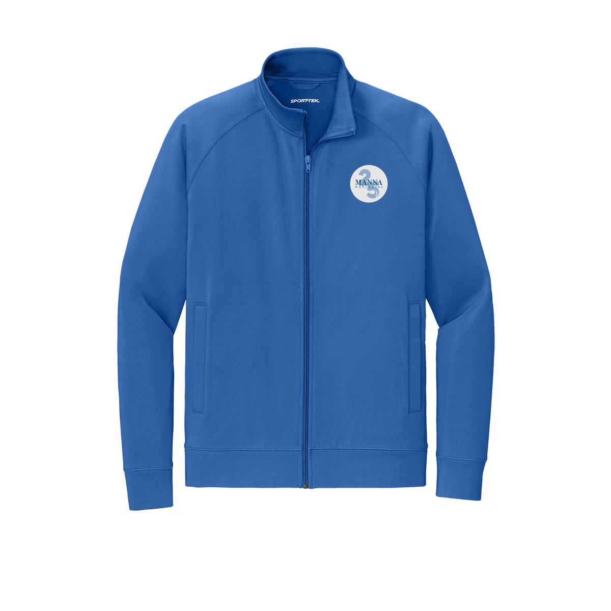 mannaworldwide-sport-tek-mens-cadet-jacket-embroidery-leftchest-ST857-trueroyal-flat-front