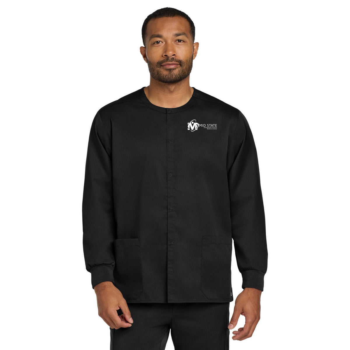 MSO Wink® Unisex WorkFlex Snap-Front Scrub Jacket