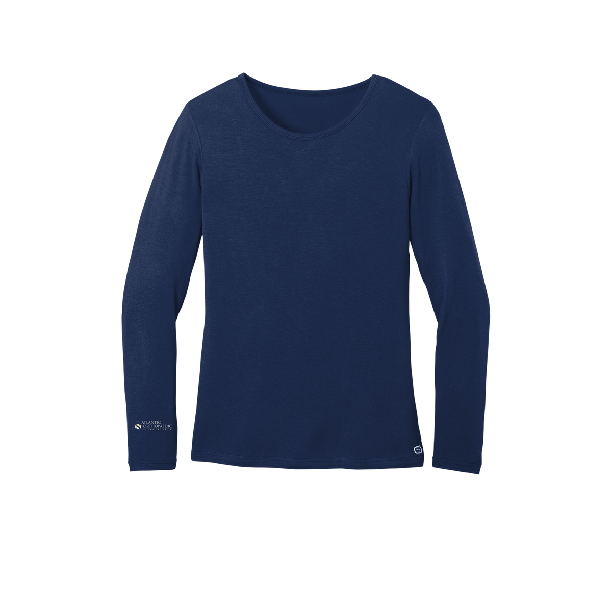 atlanticortho-wink-womens-underscrub-dtf-aboverightcuff-WW4029-navy-flat-front