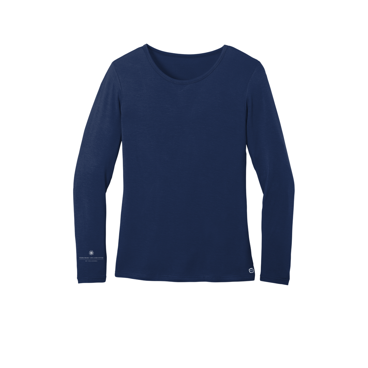 dermatologylaserok-wink-womens-underscrub-dtf-aboverightcuff-WW4029-navy-flat-front