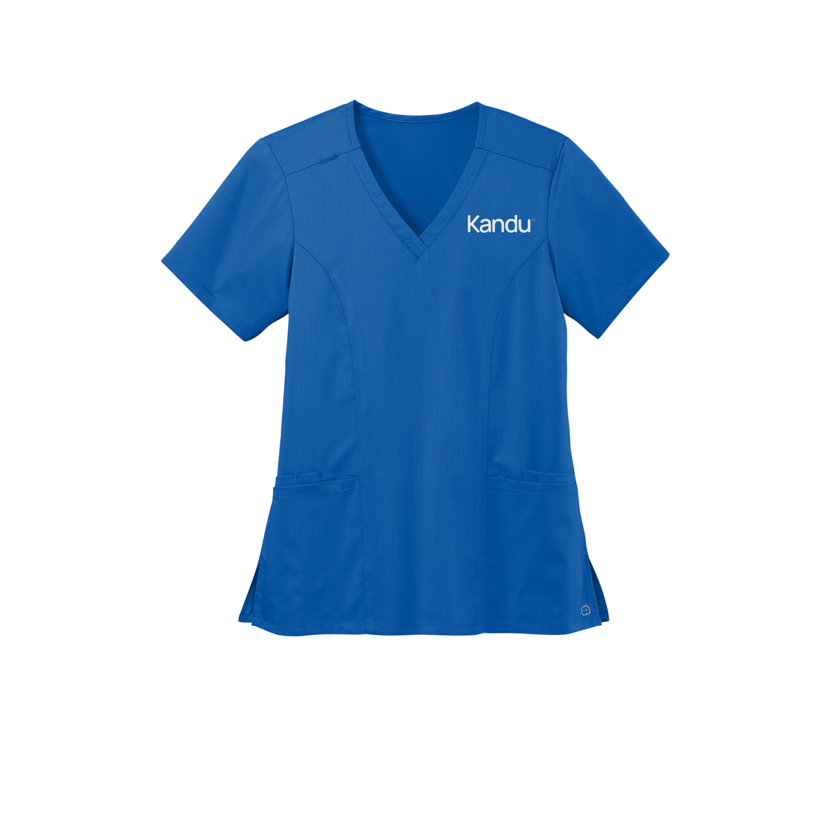 kandu-wink-womens-premiere-flex-v-neck-embroidery-leftchest-WW4168-royal-flat-front
