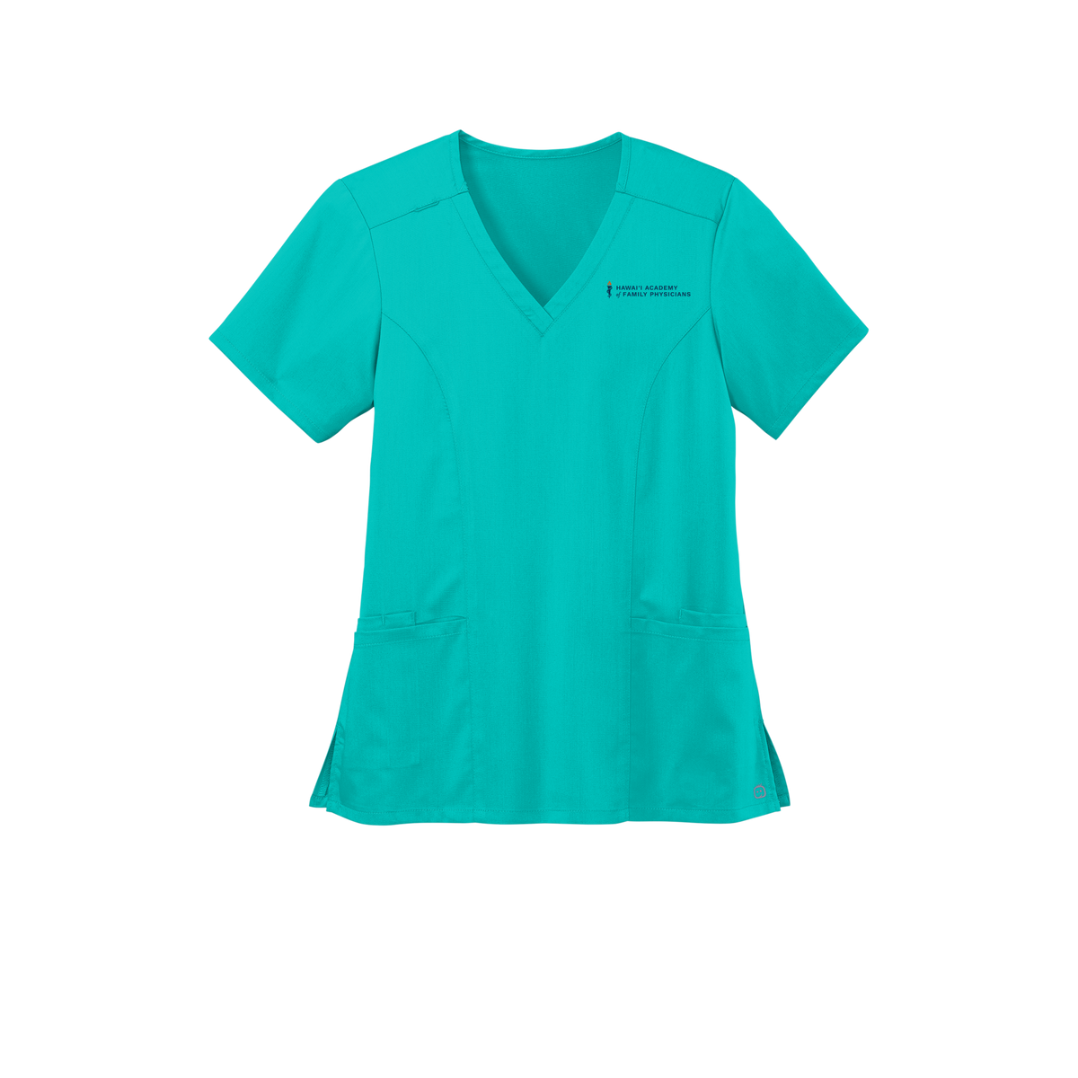 hafp-wink-womens-premiere-flex-v-neck-embroidery-leftchest-WW4168-tealblue-flat-front