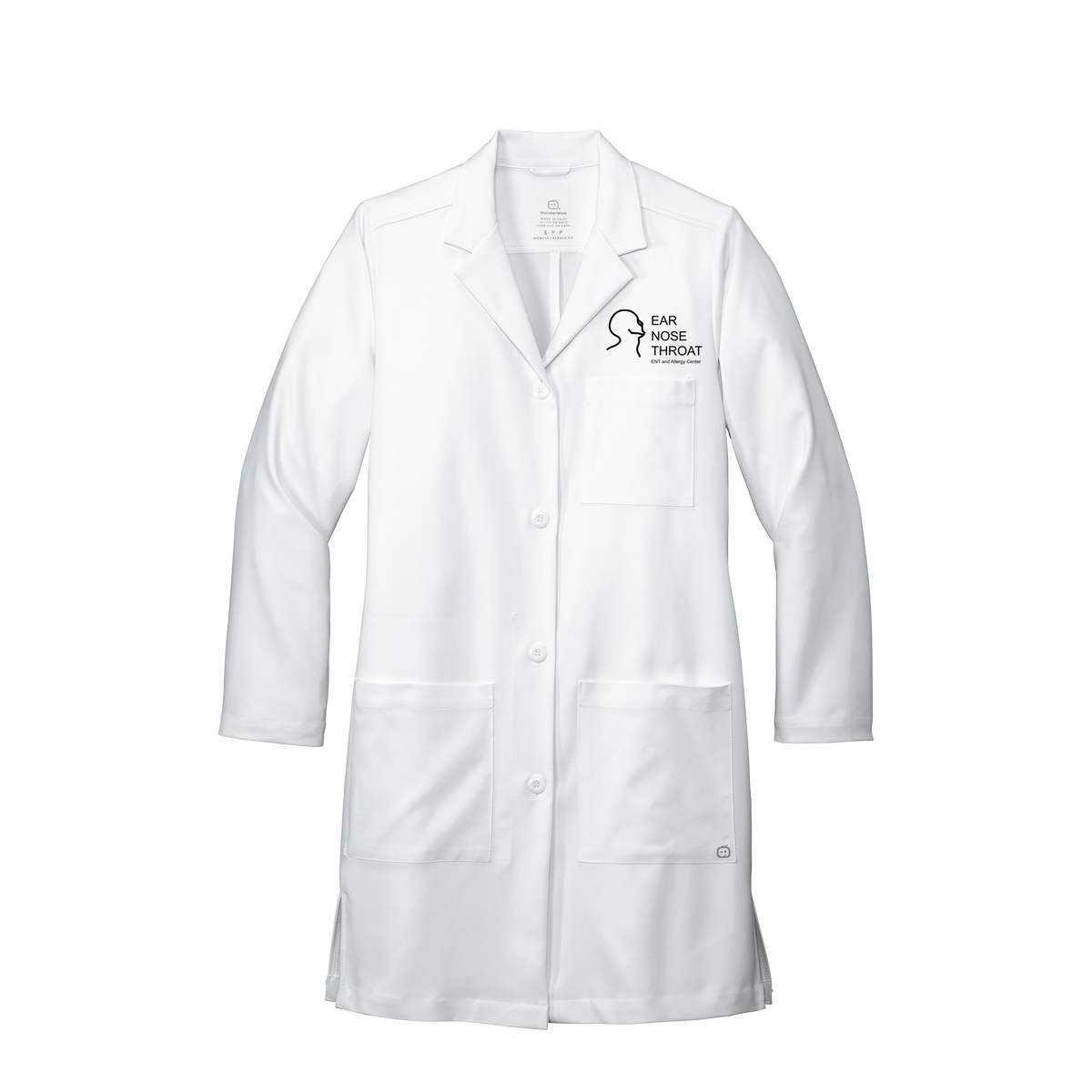 entnwa-wink-womens-lab-coat-long-embroidery-leftchest-WW4172-white-flat-front