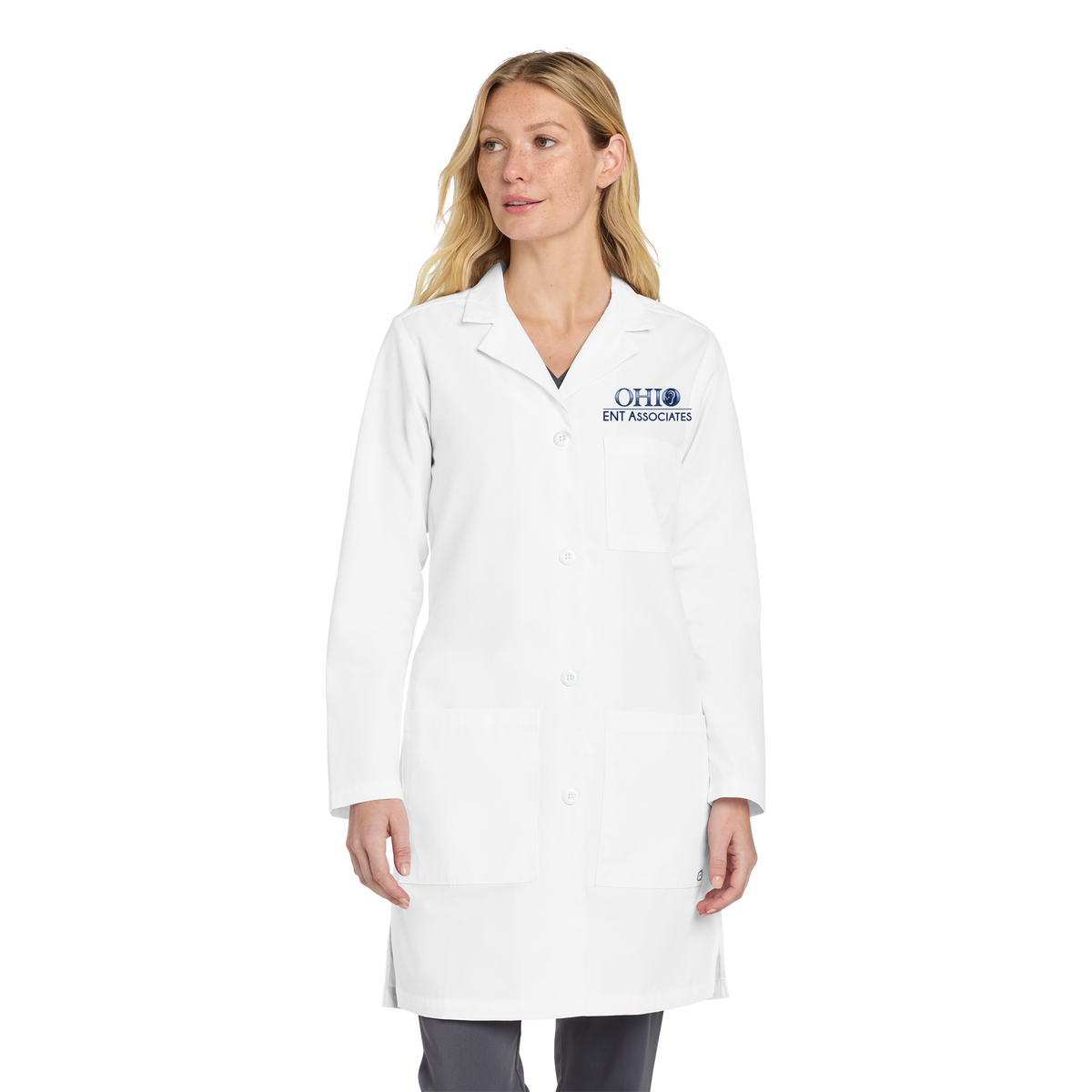 ohioentaudiology-wink-womens-lab-coat-long-primary-mockup