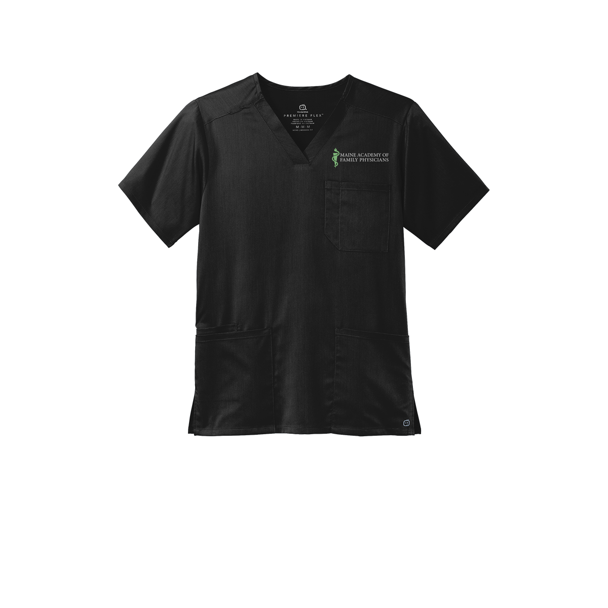 maineafp-wink-mens-premiere-flex-v-neck-embroidery-leftchest-WW5068-black-flat-front