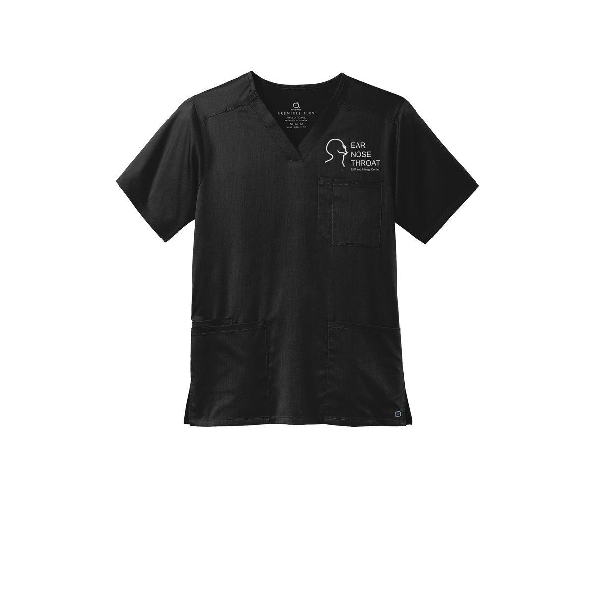 entnwa-wink-mens-premiere-flex-v-neck-embroidery-leftchest-WW5068-black-flat-front